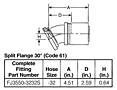 Split Flange 30º (Code 61)